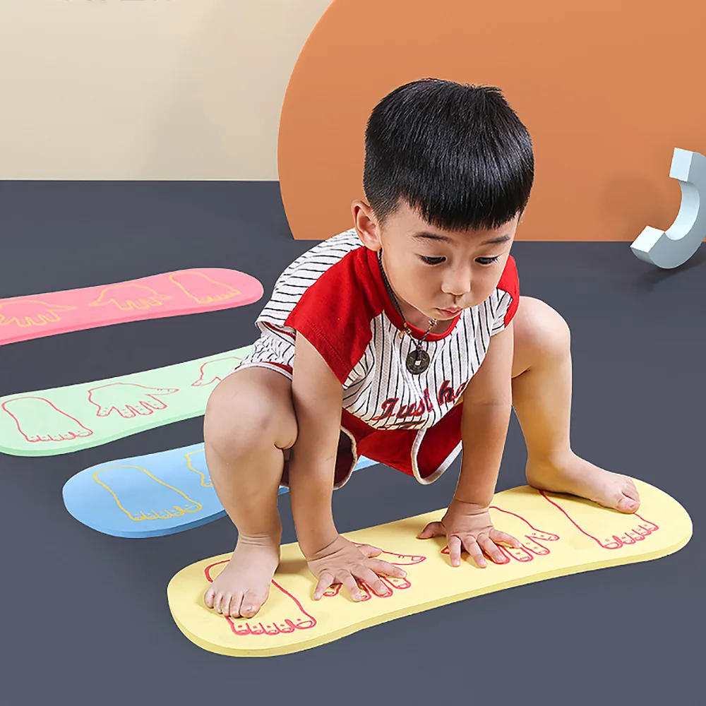 Kindergarten SensoryIintegration Training Outdoor Equipment Child Jump Ability Sports Hand Foot Synergy Board Mat Game Foam Toy