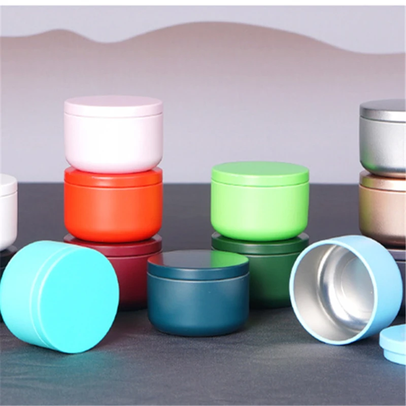 

Simple Style Solid Color Small Size Tea Moisture-proof Seal Caddy Go Out Protable Tinplate Box Mini Sundries Storage Metal Cans