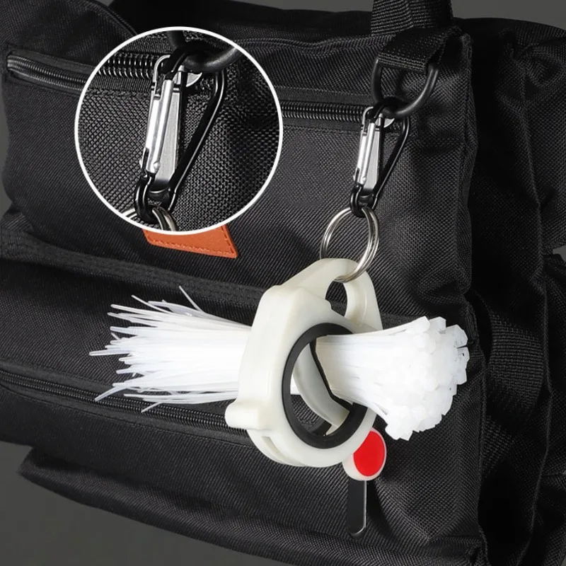 Quadratischer Kabelbinder-Organizer, tragbares fluoreszierendes Kabelbinder-Aufbewahrungswerkzeug zum Organisieren von Dingen zu Hause, beim Camping und auf Reisen – Detail 8