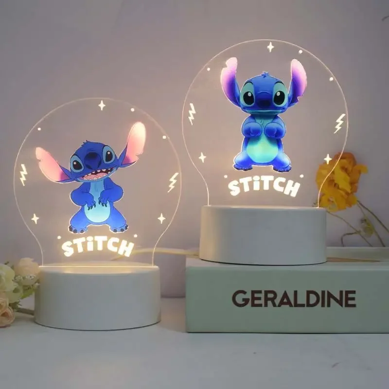 Stitch 3D Illusion Spotlight Night Light with Remote Control and Smart Touch Light Room Decor Valentine's Day Christmas Gift