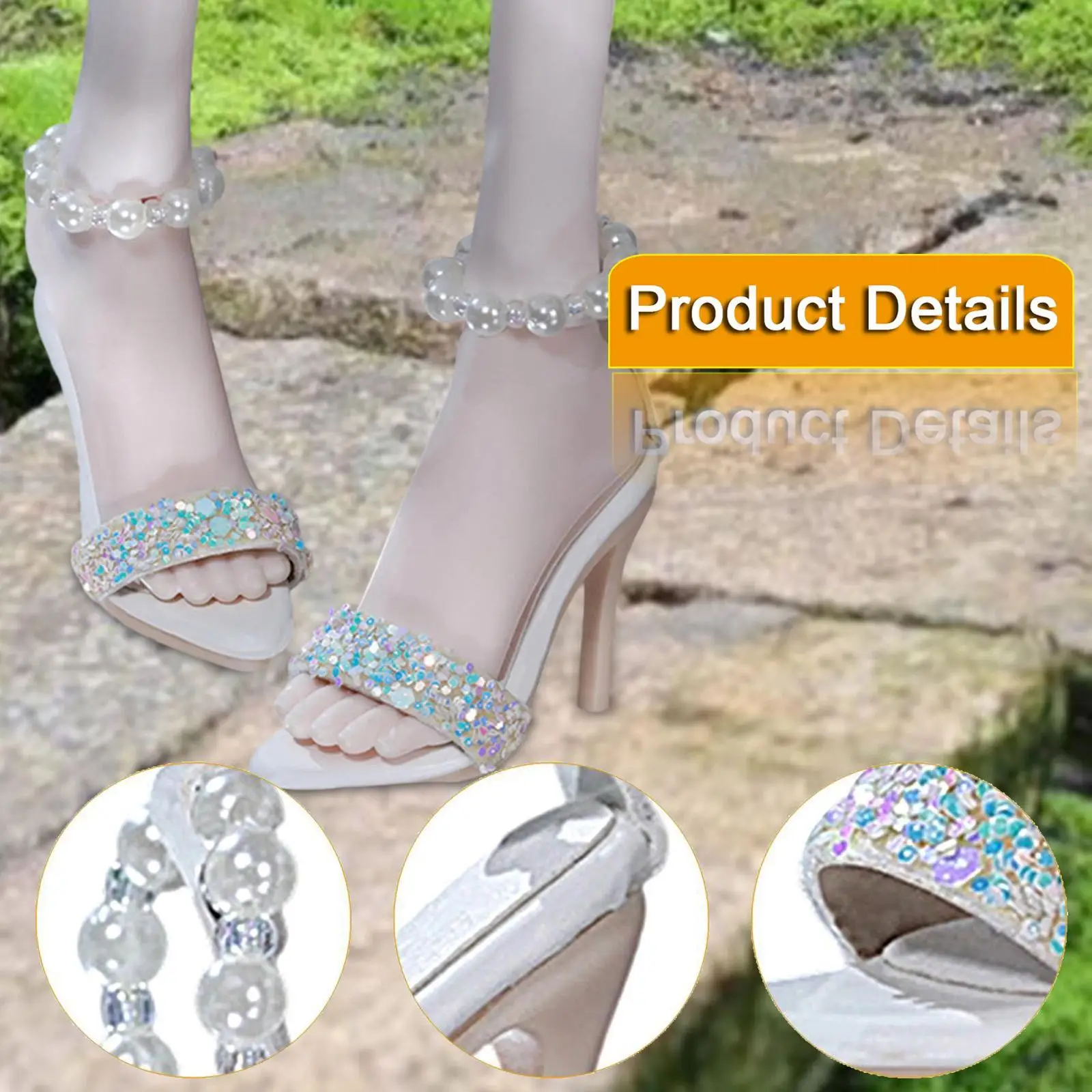 Chaussures de poupée échelle 1/4, sandales à talons hauts, modèle Miniature, Mini, habillage élégant pour figurine d'action féminine