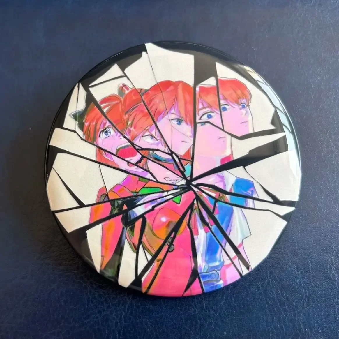 NEW Soryu Asuka Langley Reflective light badge EVA series Wear decorative badges Anime peripheral collectibles Gift Toys