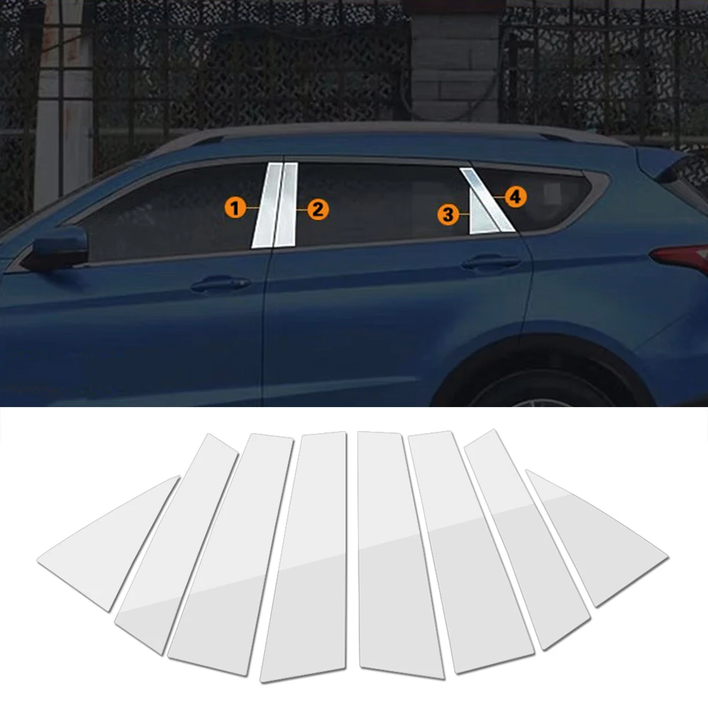 

For Jetour X70 X70plus 2018 2023 Car Exterior Part Modify Window B C Pillar Sequin Decorate Trim Stainless Steel Sticker