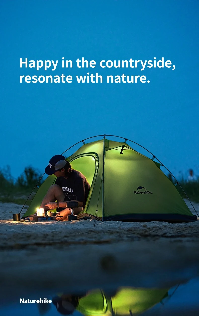 Naturehike 2026 Neues Campingzelt Großer Raum Mückenschutz Strandzelte Ultraleichtes Schnellaufbau 2-Personen Outdoor Wanderzelt – Detail 1