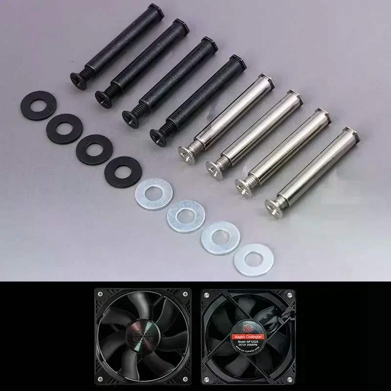 4Pcs Long Screws Set for DIY Computer Case Fan Modification - Enhance PC Cooling System Stability