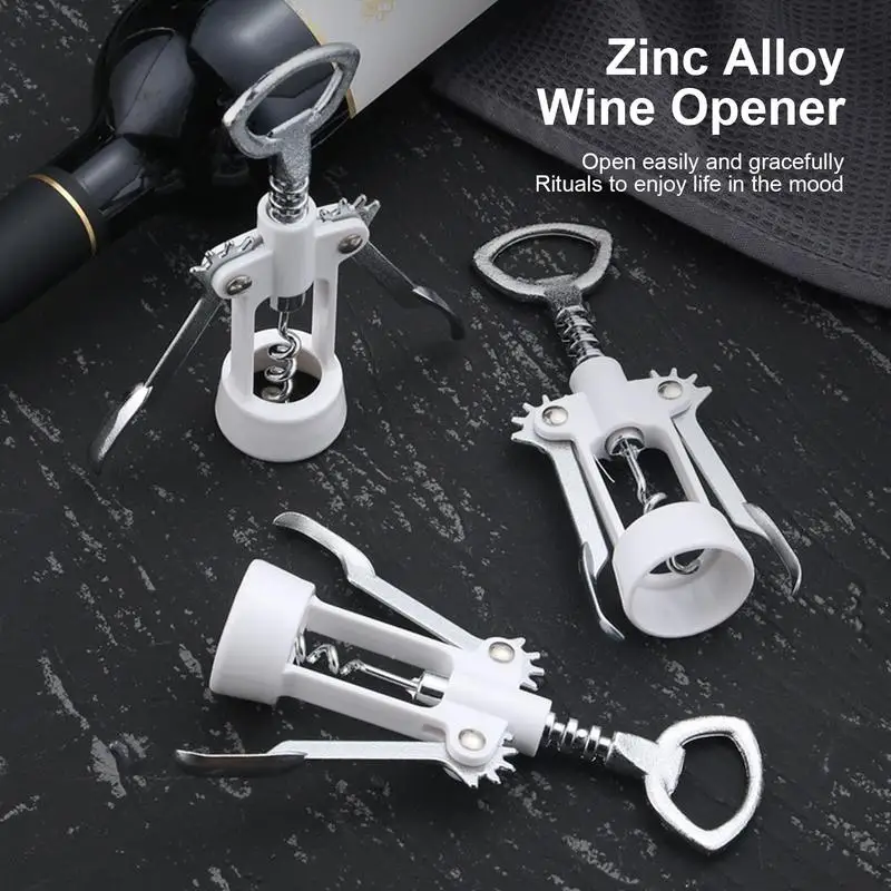 Sacacorchos para botellas de vino, abridor Manual de aleación de Zinc, multifuncional, portátil