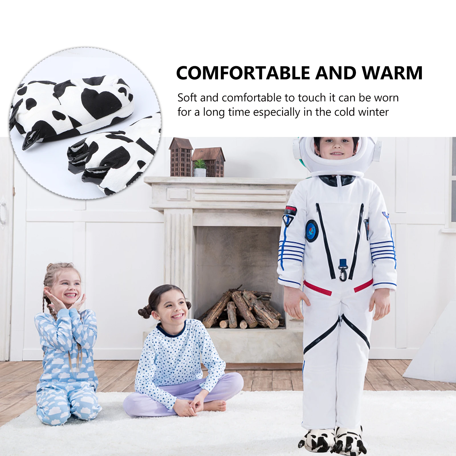 

1Pair Thickened Warm Cartoon Paw Shoes Anti-Slip Soft Sole Indoor Home Leisure Comfortable Winter Gift Heel Wrapped Claw