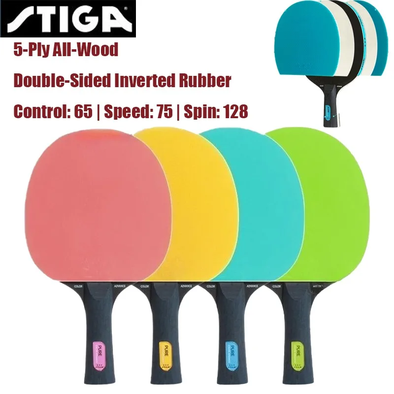 

STIGA All-in-One Table Tennis Racket Set for Beginners Ready-to-Play with High-Elastic Rubber for Kids&Students Ping Pong Racket