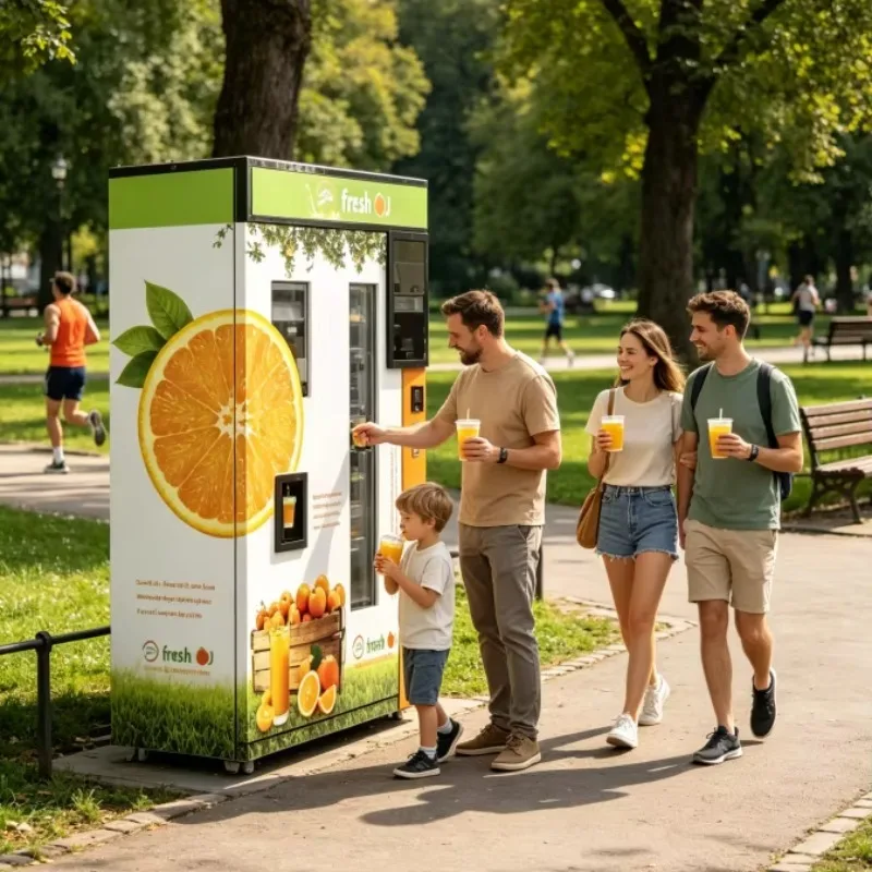 Made in China Commercial Orange Juice Vending Machine CE Certificated  Unmanned Fresh Squeezed SDK Remote Control