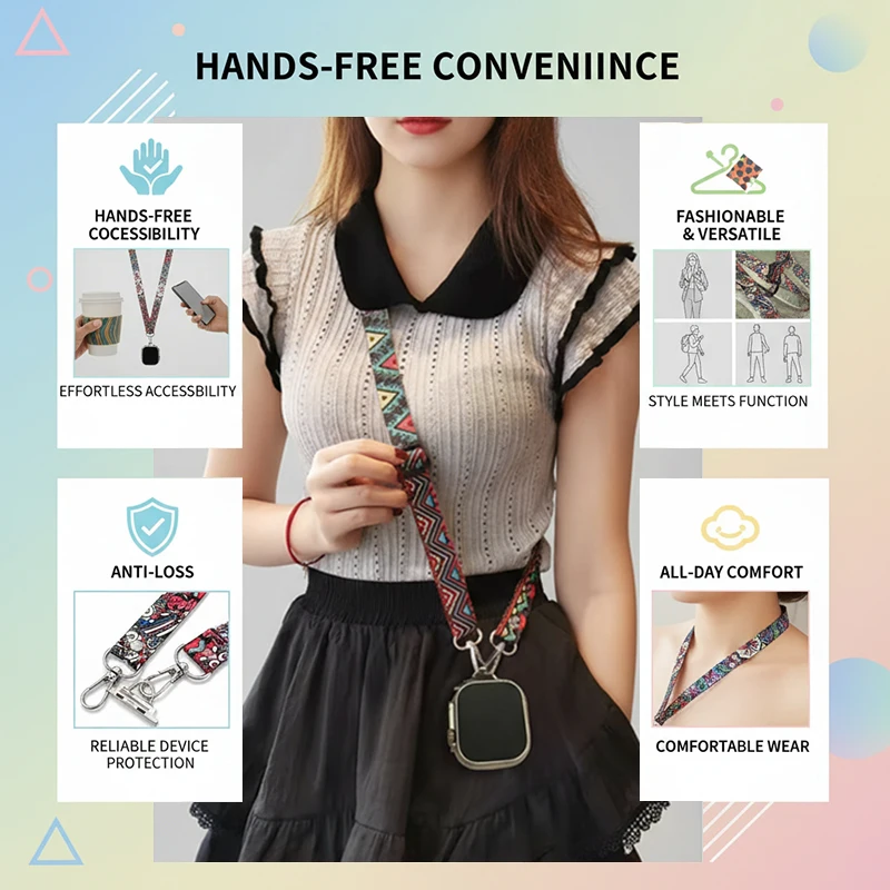 

Neck Hanging Necklace Watch Chain Suitable For Apple Watch Strap38/40/41mm42/44/45/46/49mmSports Watch Accessory IwatchS10Ultra2