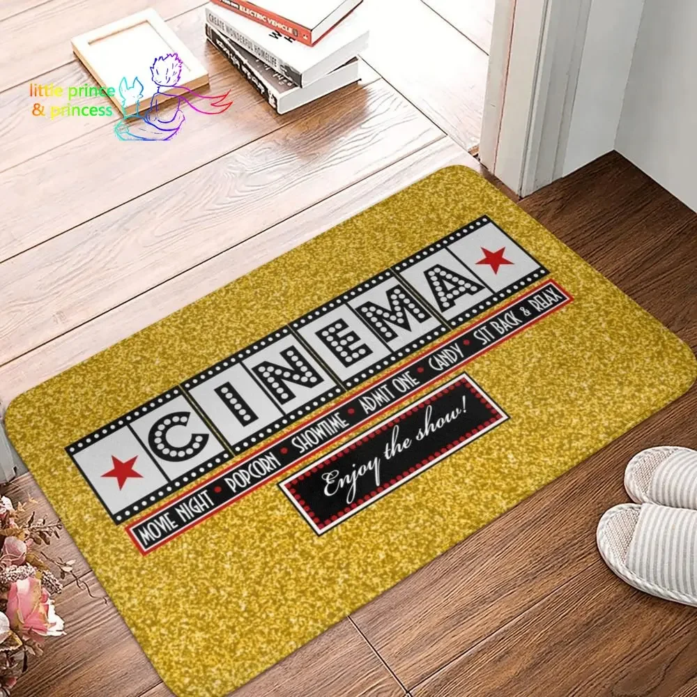 Movie Theater Admit One Ticket Cinema Pillow Red Doormat Entrance Bathroom Kitchen Floor Door Mats Camera Rug Carpet Footpad