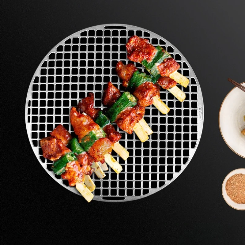 

‌Japanese BBQ Grill Plate,Non-Stick Korean Roasting Grid,Commercial Round Griddle,Thickened Wire Mesh