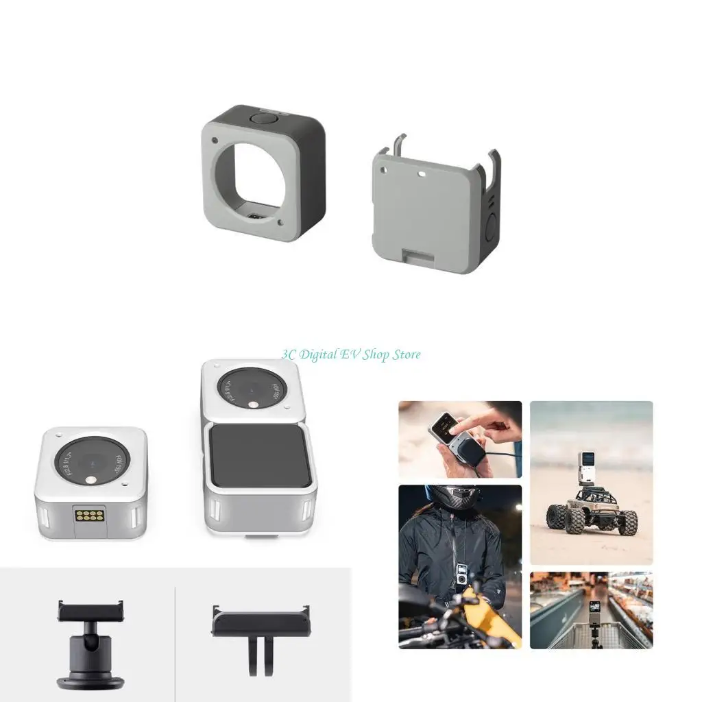 

E74D защитный чехол для переноски, противоударный, подходит для камеры Action 2, пылезащитная защита, моющийся чехол из ТПЭ, для