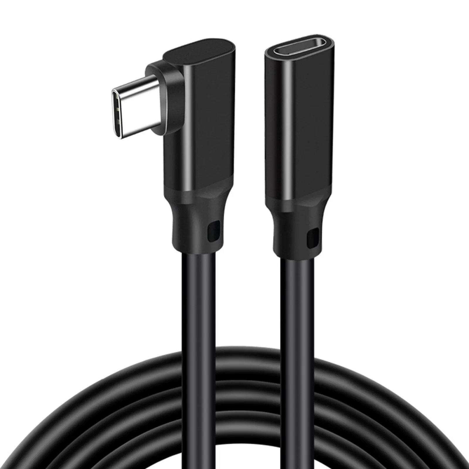 20Gbps USB C 3.2 Extension Cable, 90 Degree USBC 3.2 Gen2 Type-c Male to Female Extender 4K@60Hz 100W Charging 0.2M 0.5M 1M 2M