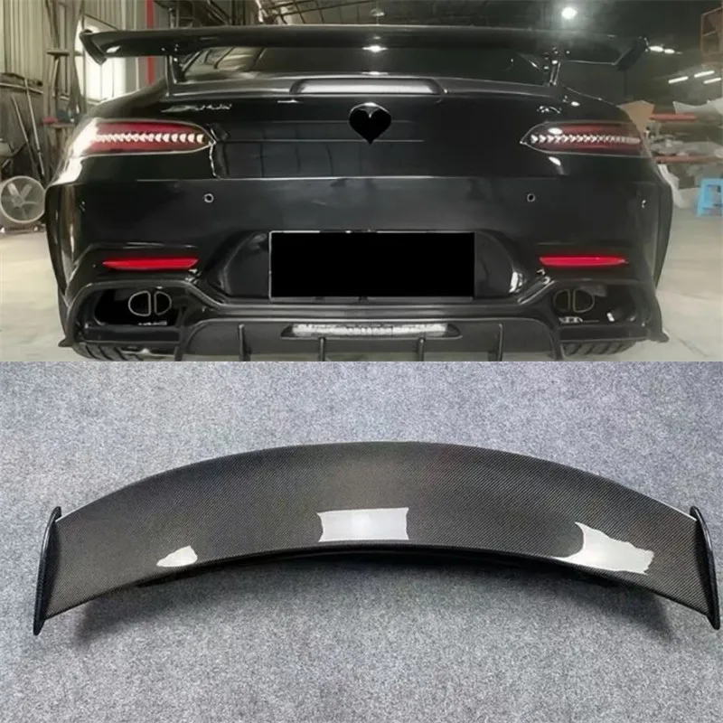 

For Mercedes Benz GT50 GT53 AMG Real Carbon Fiber Tail Wing Wing Rear Trunk Lip Car Accessories Refit Decoration Spoiler Kit