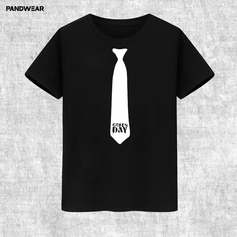 Green Day Tie Cotton Printed Personalized Round Neck Short Sleeve Summer New Men's and Women's Fashion Loose Trendy T-shirt