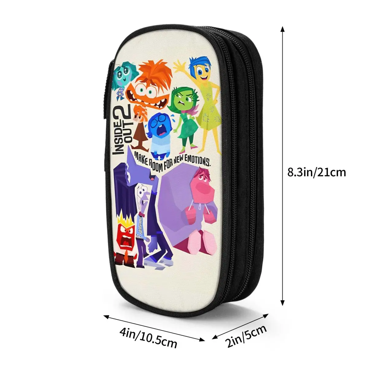 Imagem -06 - Emoções Face Inside Out Lápis Case Lápis Pen Holder para Estudantes Bolsas Grande Capacidade Escola Zipper Papelaria