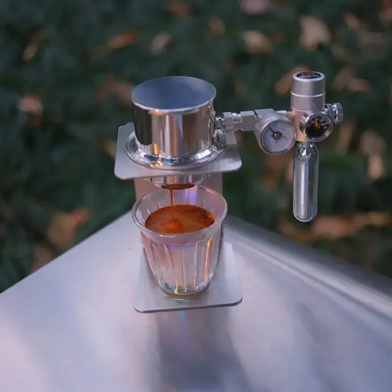 【سعر المصنع】 ماكينة اسبريسو تعمل بالهواء المضغوط، محمولة، ماكينة قهوة منزلية 58 ملم للتخييم في الهواء الطلق صغيرة