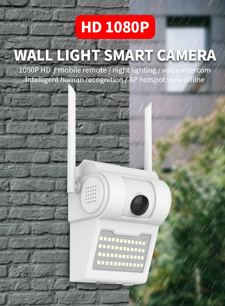 

2MP/5MP 1080P ICSEE Wall Lamp Street IP Camera Courtyard Floodlight Full Color Human Tracking Home Security CCTV Monitor