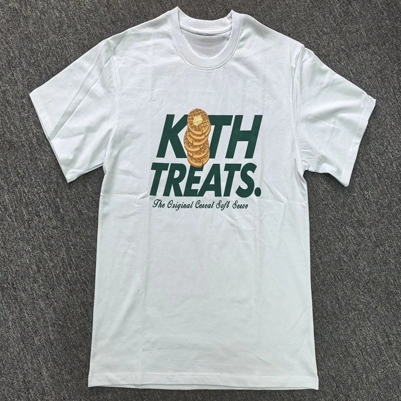 

Новинка 2025 года, высококачественная мужская и женская хлопковая футболка с круглым вырезом и короткими рукавами с печеньемным принтом и половиной рукавов