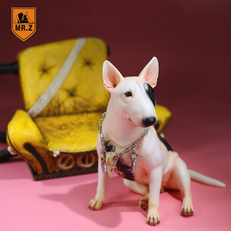 1/6 Scale Mr.Z 052 Tatto Bull Terrier Dog Simulation Animal Model Toy For 12 Inch Action Figure Scene Accessory Decoration Toys