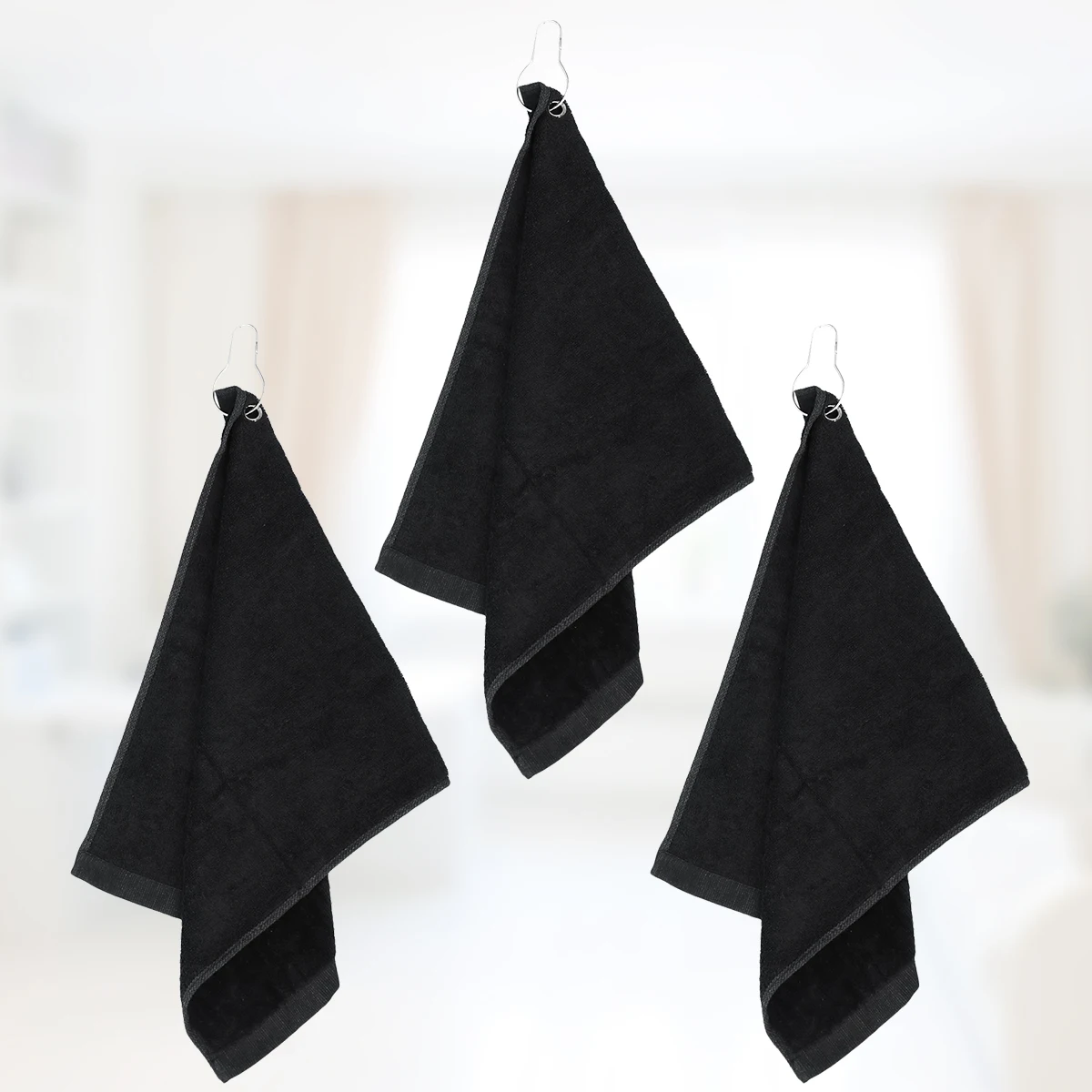 

3pcs Sports Towel Cotton Material Comfortable Quick-Dry Golf For Club Heads Grips Balls Hands Hook Design Outdoor