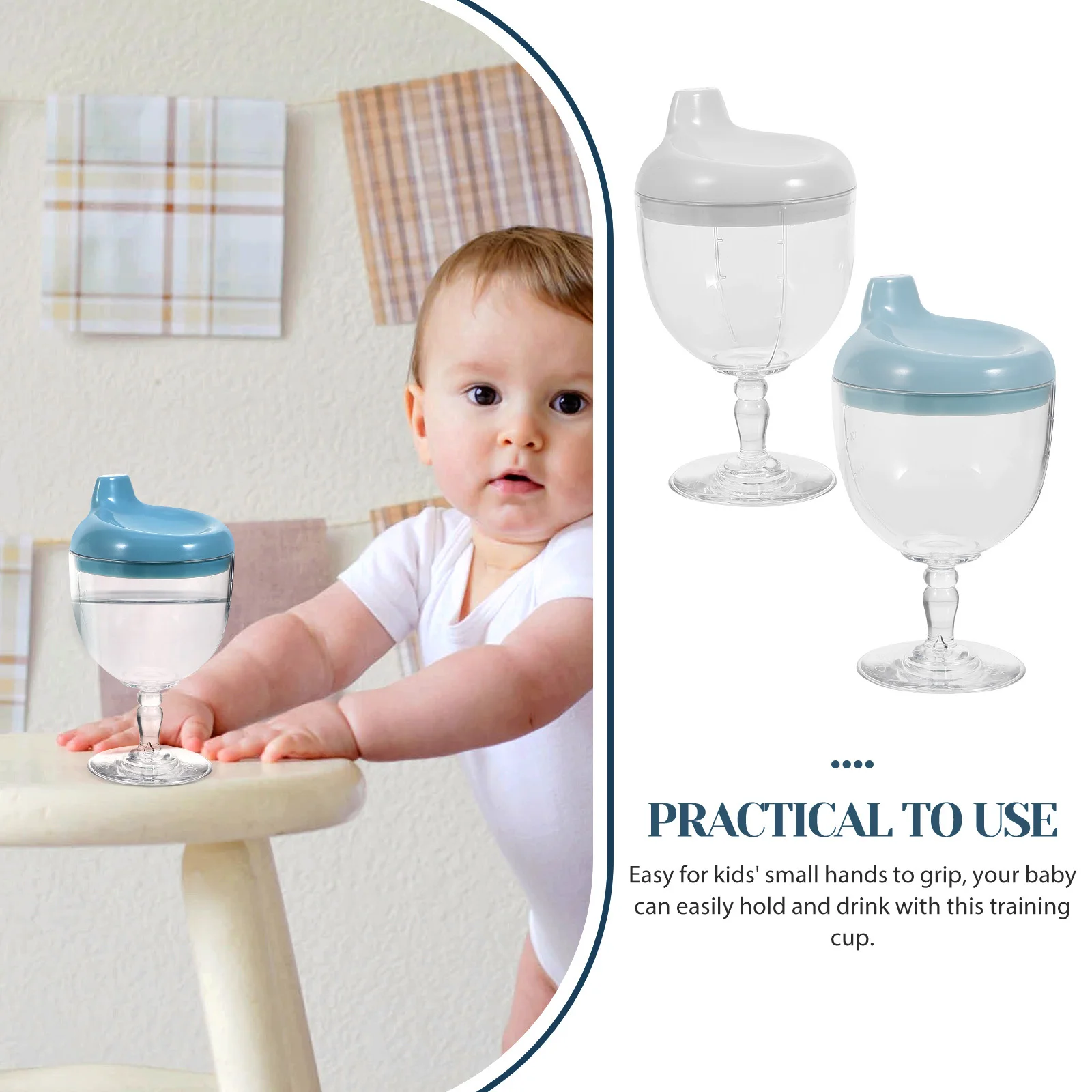 2 pz Anti-Caduta Bambino Bere 1-3 Anni A Prova di Fuoriuscita Per Bambini Trainer Tazza Portatile Del Bambino Sippy Tazza Riutilizzabile Calice di Acqua di Plastica