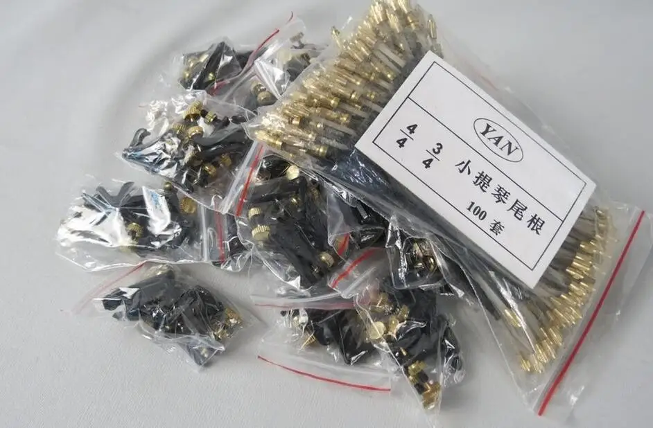 

60 pcs violin black fine tuners +60 pcs violin tail Guts 3/4-4/4