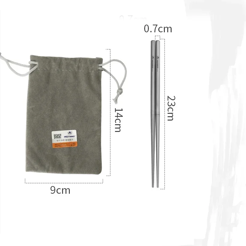 HWZBBEN Titanium Foldable Chopsticks Outdoor Camping Travel Tableware Portable Household Supplies Lightweight Storage Bag view 6