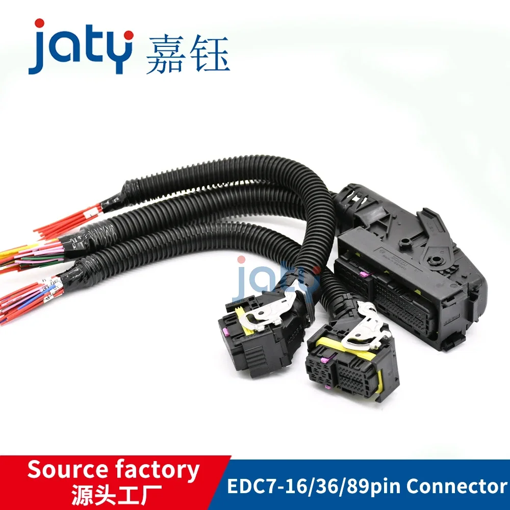 

89Pin 36Pin 16Pin EDC7 Common Rail Connector PC Board ECU Socket Automotive Injector Module Plug with Wire Harness for Boschs