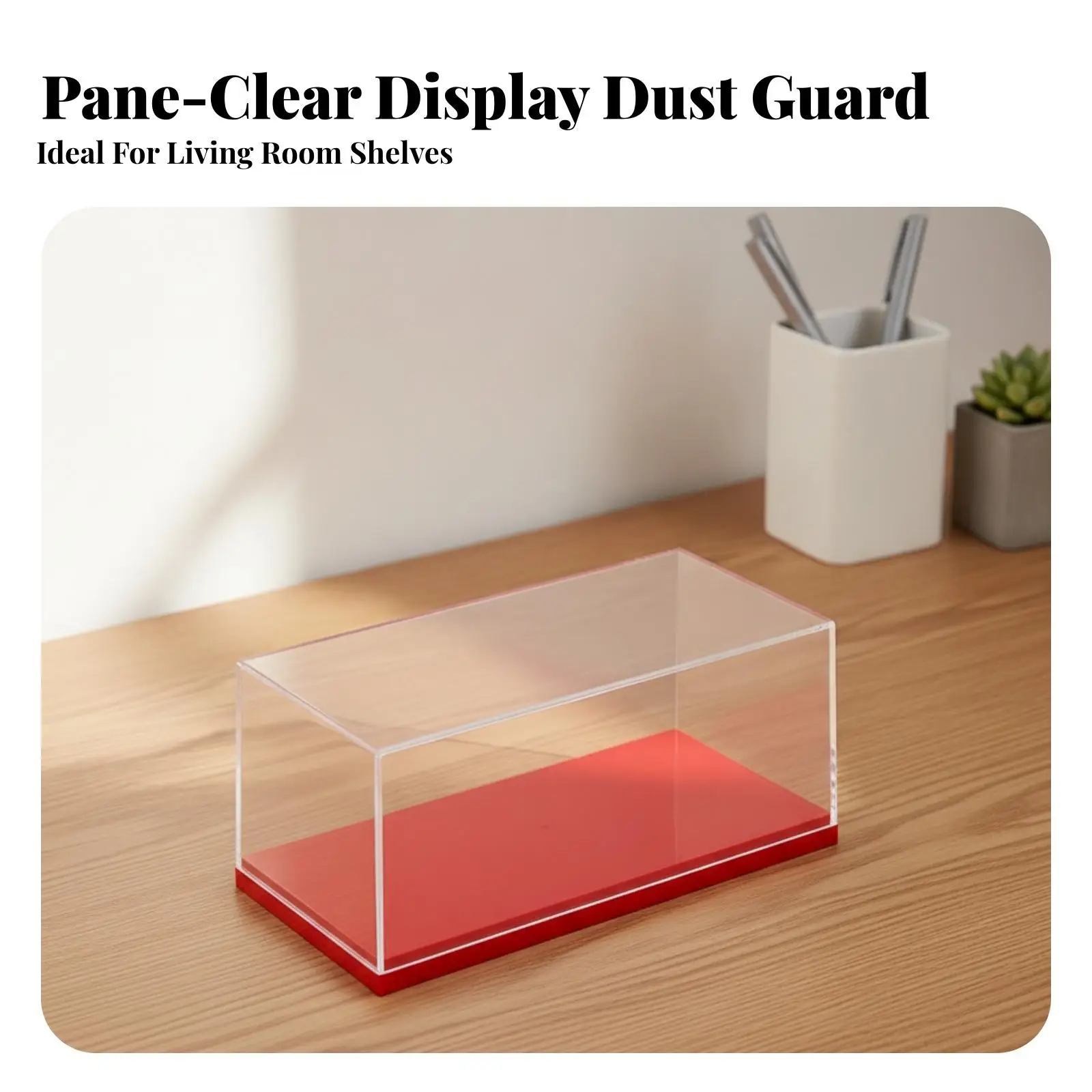 Collectible Car Display Case Acrylic Showcase with Matching Base for Model Car Kit Hobby Dust Free Clear Display Box