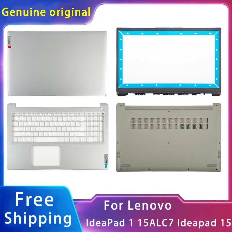 

Новинка для Lenovo Ideapad 1 15ALC7 IJL7 IAU7 IGL7 2022; Сменные аксессуары для ноутбука, задняя крышка ЖК/Упор для рук/нижняя часть с логотипом