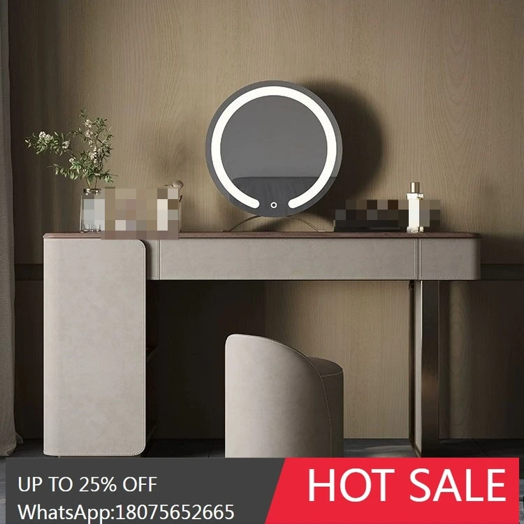 

HLZ Luxury Master Bedroom North American Black Walnut Dressing Table Storage Cabinet New Makeup Table Bedside Dressing Table