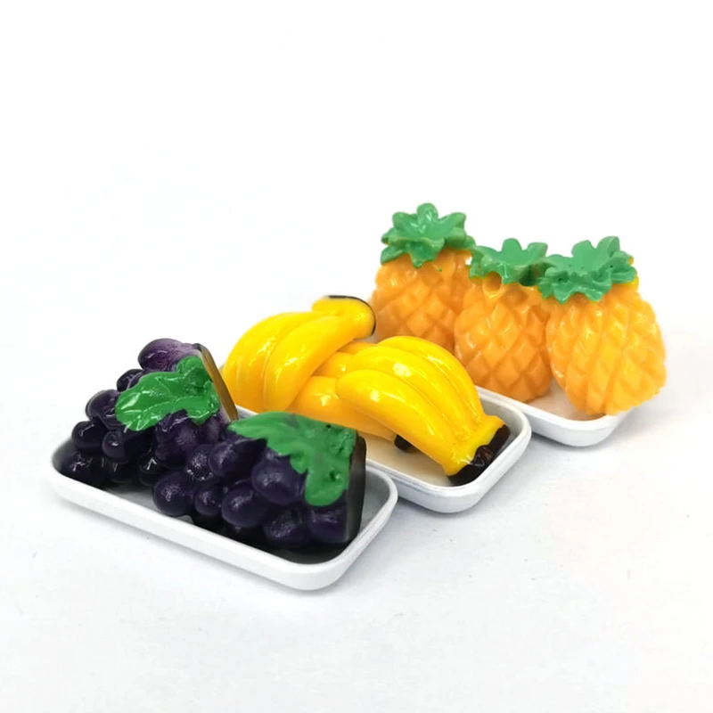 ชุดจานอาหารจิ๋วสำหรับบ้านตุ๊กตา ขนาด 1/12 ของเล่นเสริมสร้างจินตนาการสำหรับบ้านตุ๊กตา