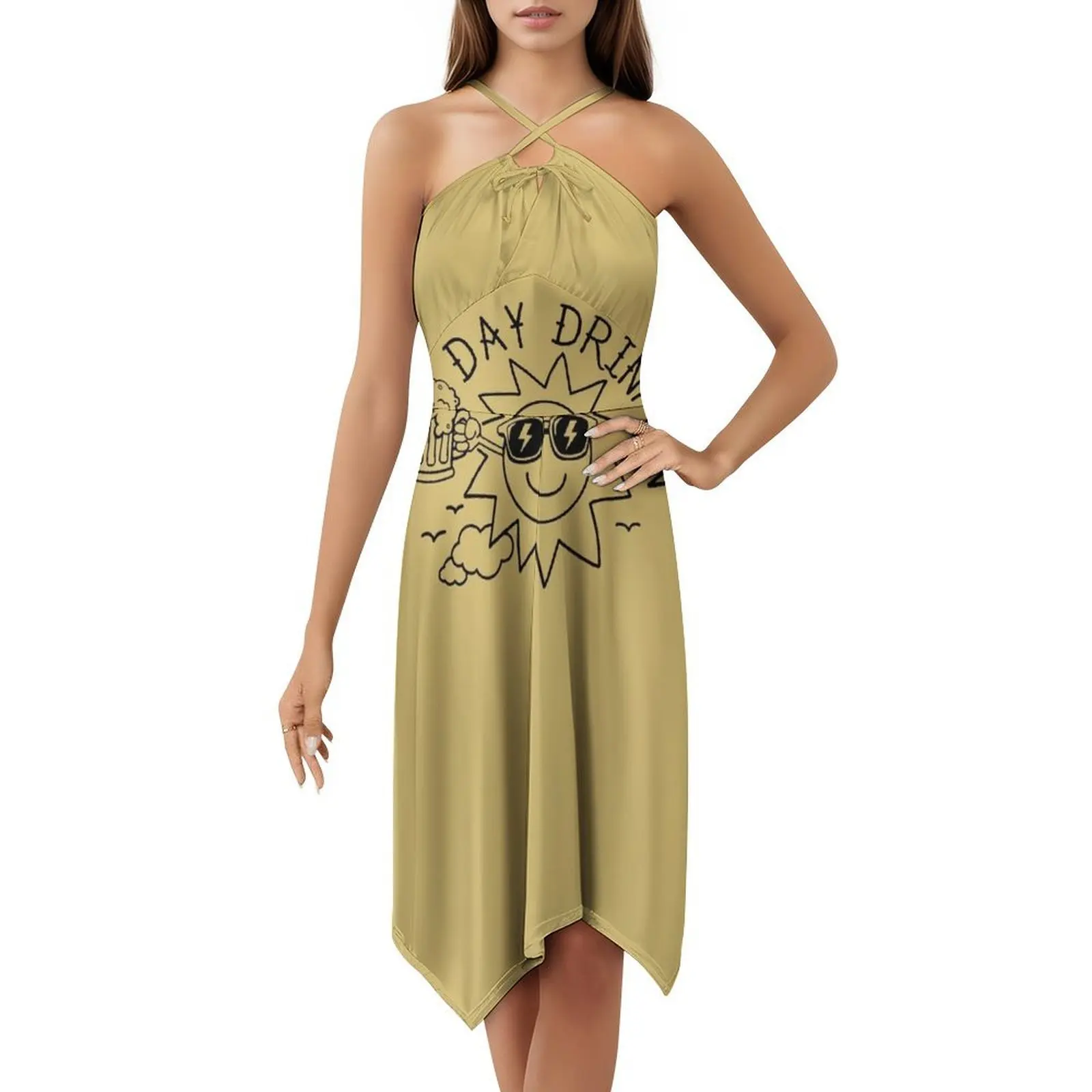 Engraçado cerveja vintage cerveja dia bebendo cerveja retro unisex floral blusa vestido para mulheres primavera verão vestido casual para festa