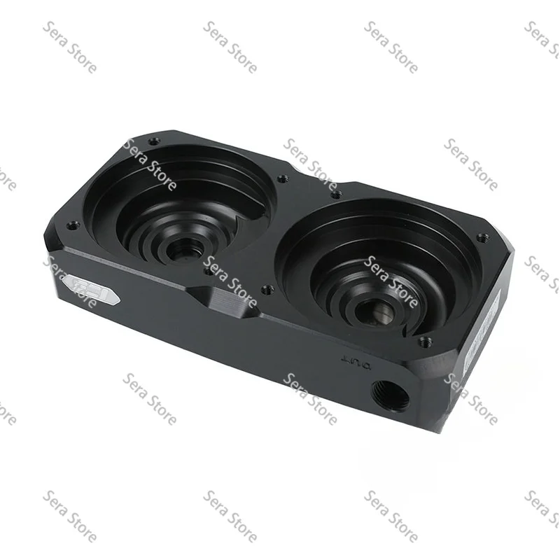 D5 Dual Pump Top Series Cover, POM Acetal Water Cooling Pump Top for Dual Laing D5 Pump, G1/4 Ports for Computer Modding