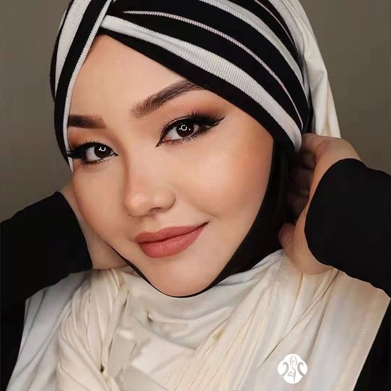 Islam jersey hijab luxury abaya modal femme musulman foulard epingle hijabs for woman musulmane pour chiffon scarf bonnet turban