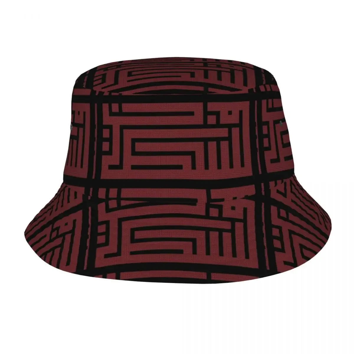

Kufiya Hatta Traditional Keffiyeh Pattern Bucket Hat Arabic Floppy Hat Foldable for Hat Getaway Headwear
