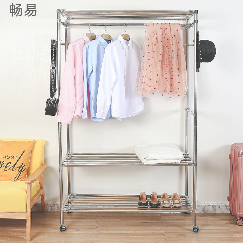 

Creative coat rack Floor-to-ceiling wardrobe mobile hanger