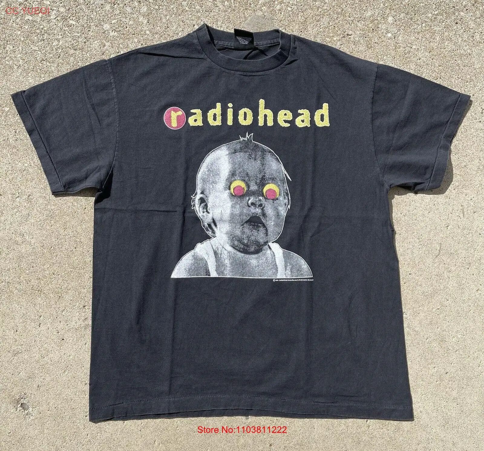 Винтажная рубашка Radiohead XL Pablo Honey Tour 1993, британские современные ботинки в стиле рок, одинарный стежок