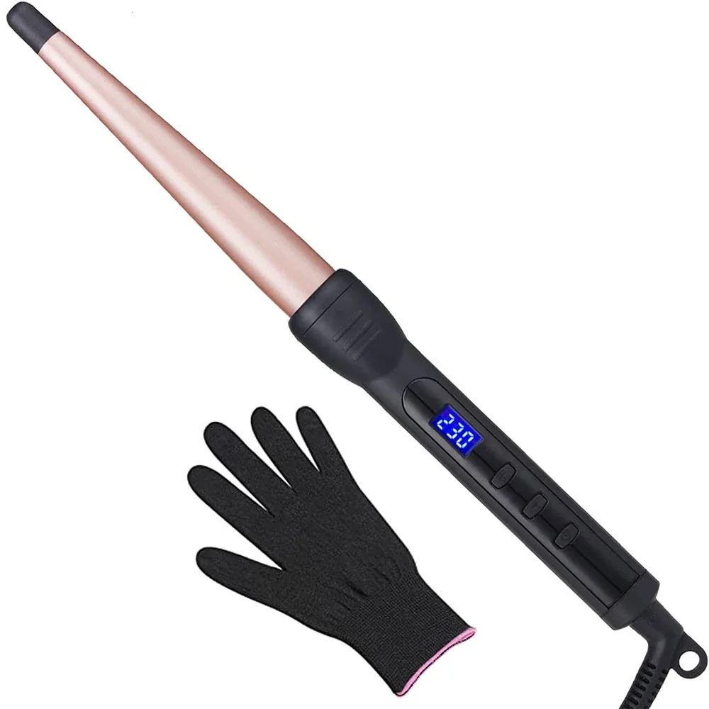 

Hair Curler Ceramic Curling Iron Professional Curling Hair Tools 1-1/2 Inch Cone Electric Curling Wand Roller Fast Heat Curlers
