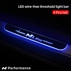 Car Door Decorate Lamps For Hyundai I30 Sonata Elantra i40 Kona Tucson N Line Auto Pedal Light Sill Pathway Welcome Scuff Light