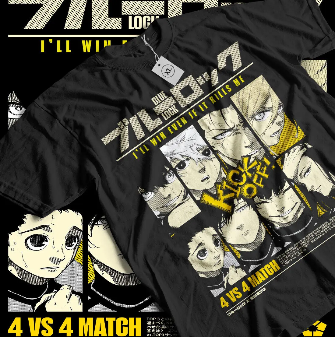 

blue lock Team T-shirt Yoichi Isagi Meguru Bachira Kunigami Rin I Anime Shirt