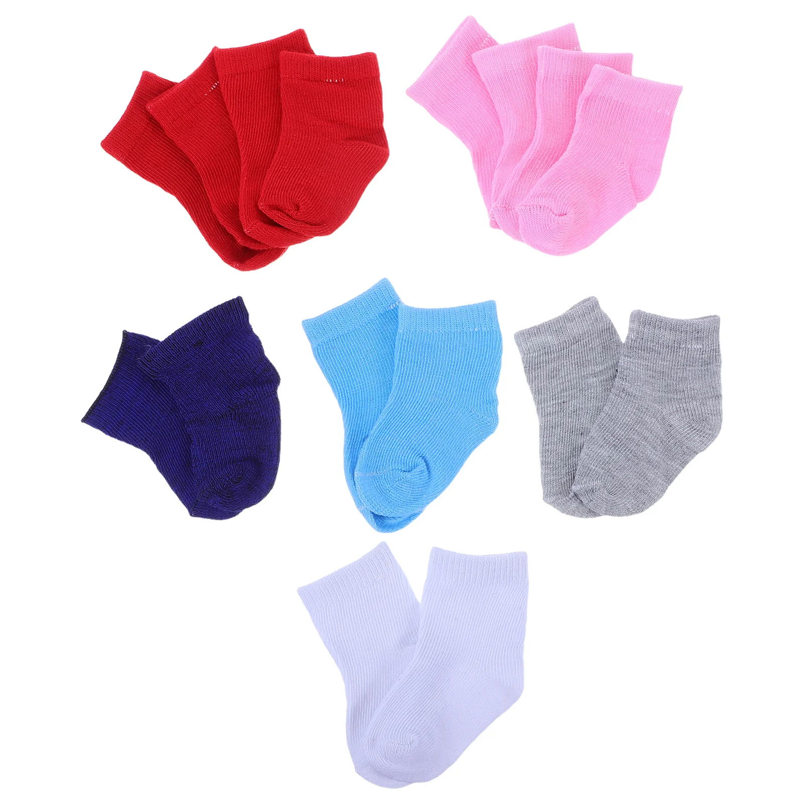

8Pairs Small Socks for Soft Cloth Decorative Mini Socks Set Ideal for Creative DIY Play House Photo Props