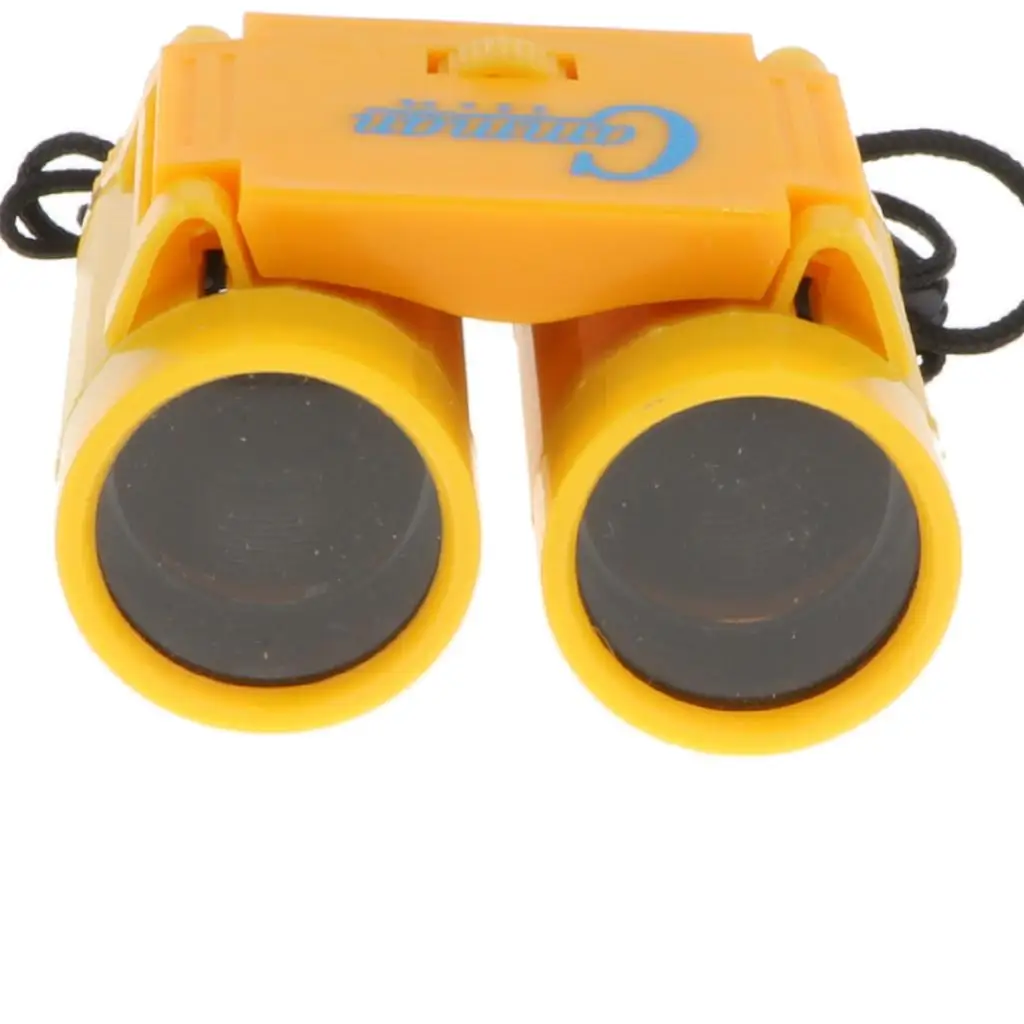 لعبة طبيعة بلاستيكية محمولة 26 مم 2.5X للمشي لمسافات طويلة والتخييم باللون الأصفر