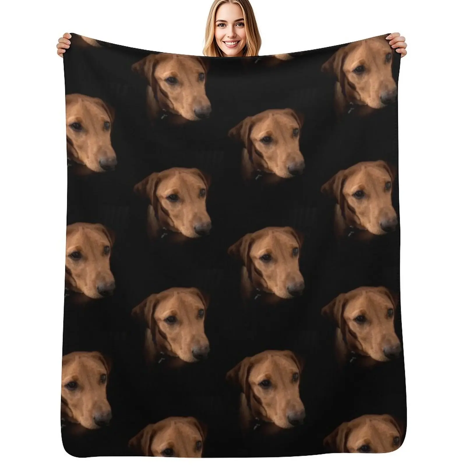Fox Red Labrador - Dexter Throw Blanket Summer Hairy Decorative Throw Flannel Fabric Cute Plaid Designers Blankets