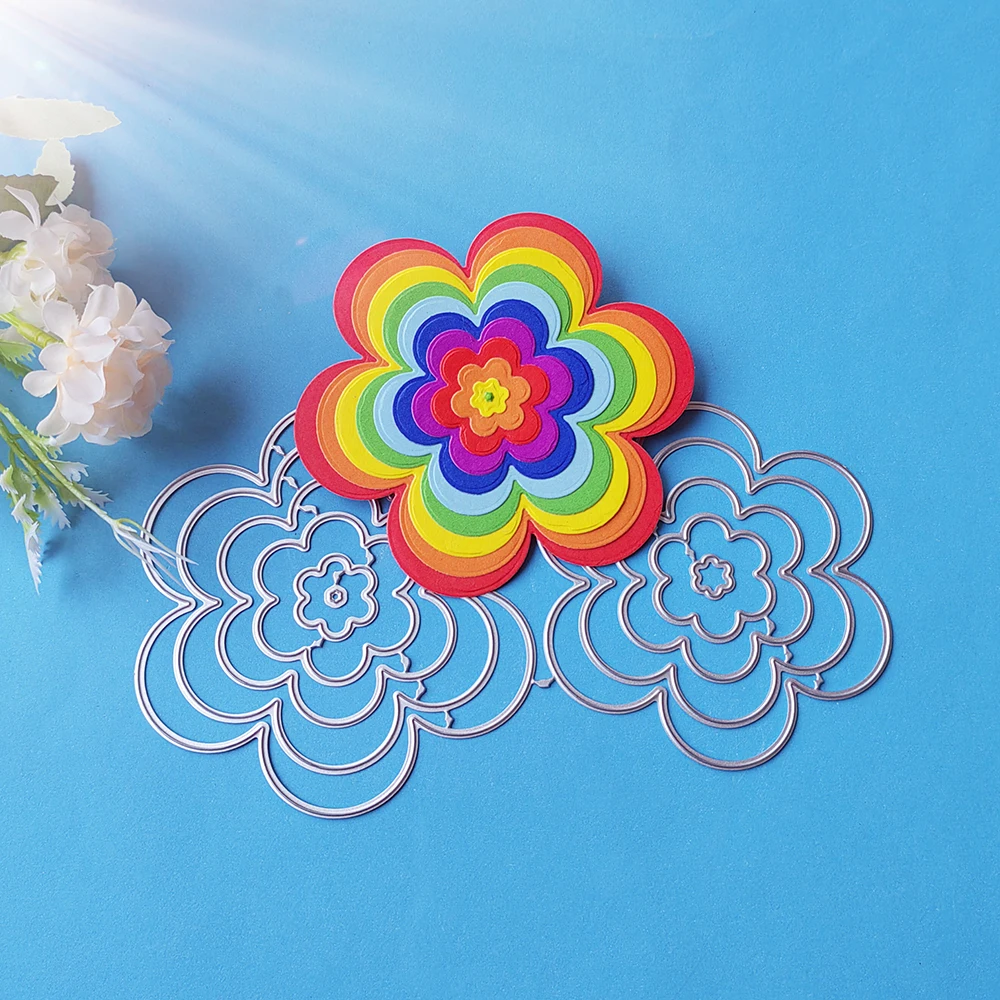 New 11 layer 6-petal flower cutting dies, used for scrapbooks, embossed albums, card making DIY crafts