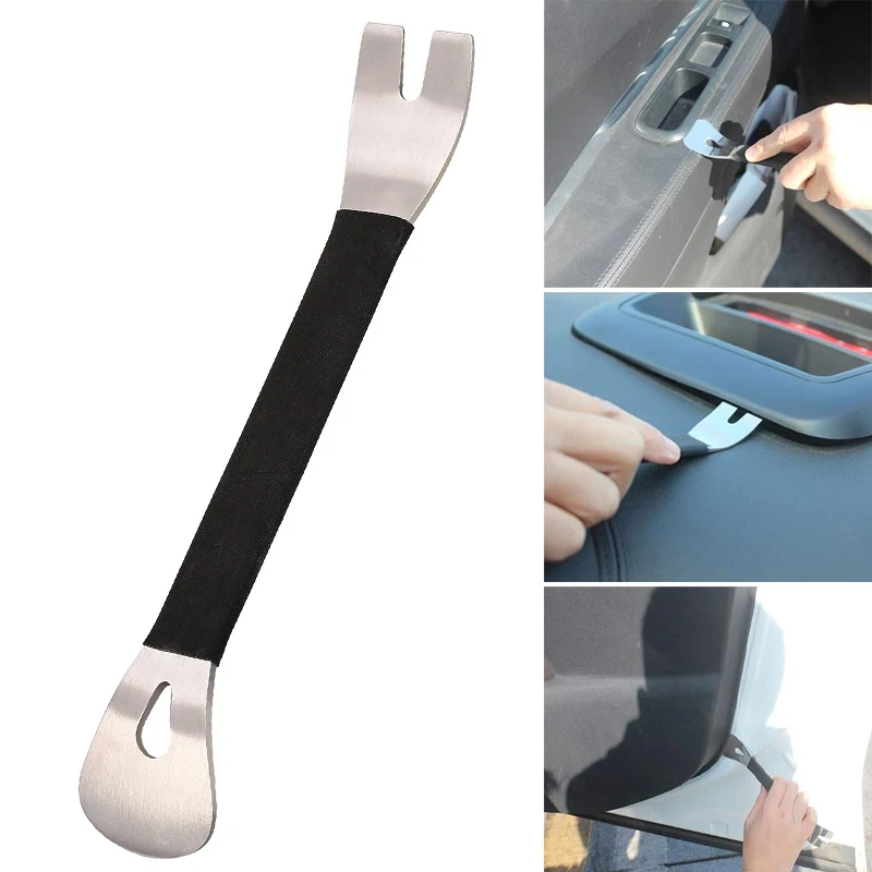 

Car Trim Removal Tool Stainless Steel Two-end Trim Removal Level Pry Tools Door Panel Audio Terminal Fastener Removal Tools