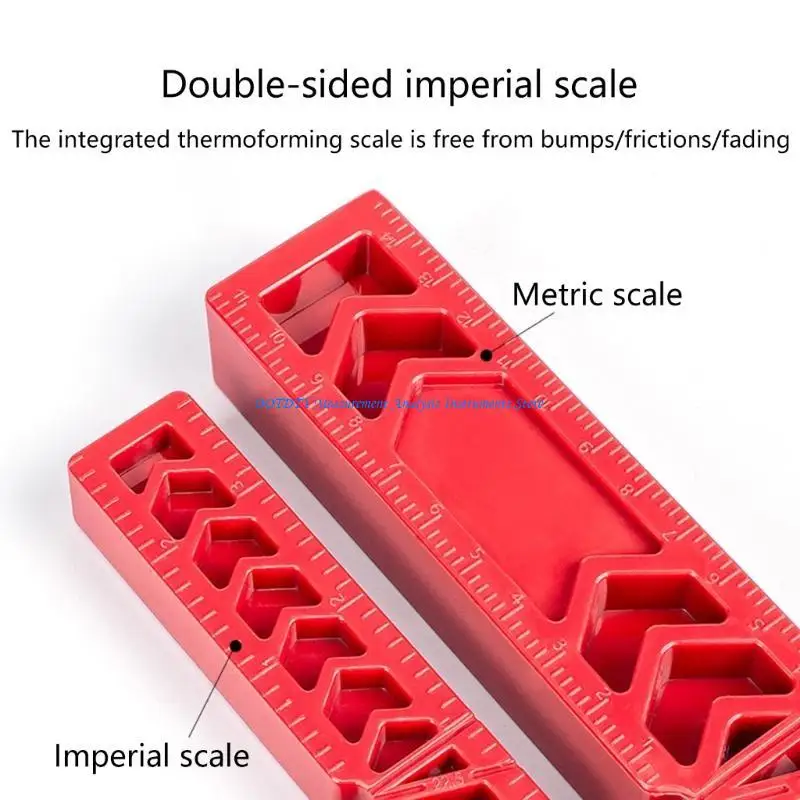 367D Double  Scale Right Angles Locators Measuring Tool for Furniture Making Construction
