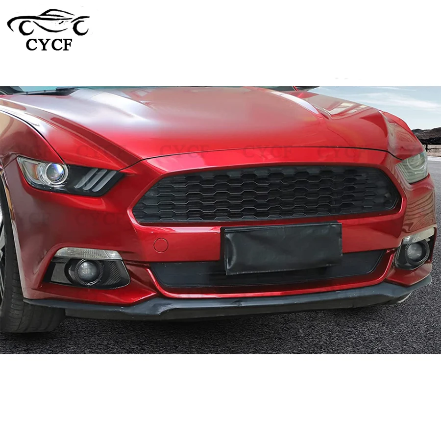 

For Ford Mustang 2015+ High quality Carbon Fiber 2PCS Front Bumper Air Vent Cover Trims lamp frame Car Accessories
